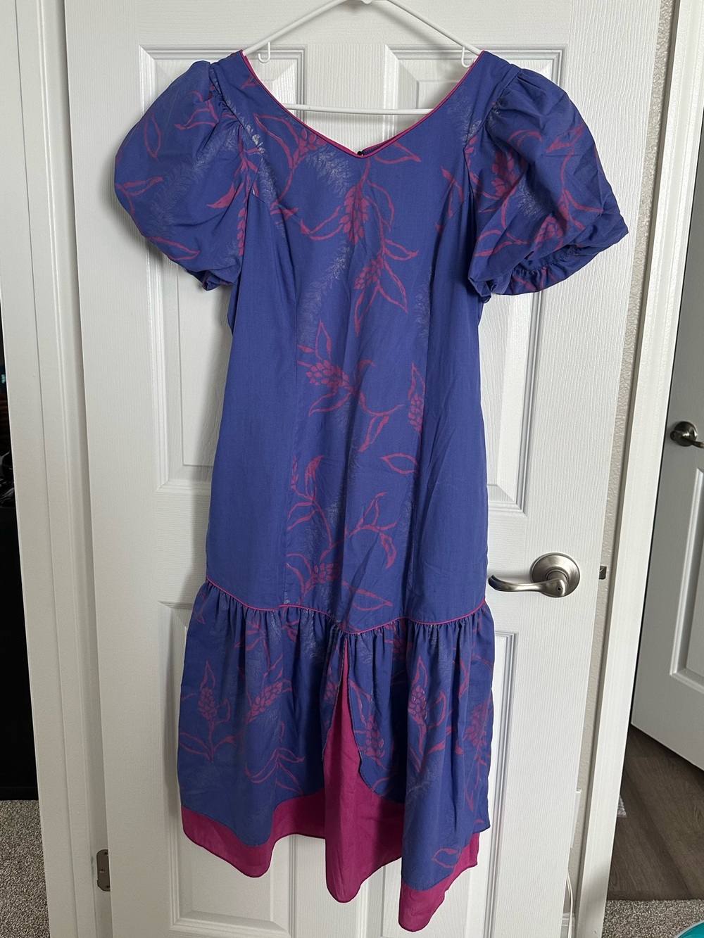 Vintage Hawaiian Deep Purple and Magenta Muumuu Dress